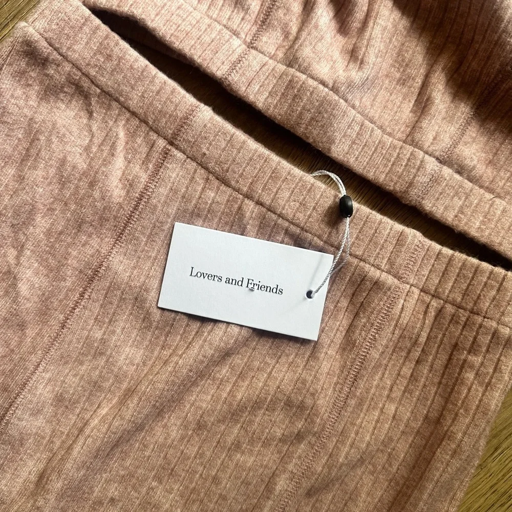 Lovers and Friends pink knit 3 piece set, new, size small, crop top, mini skirt - Picture 5 of 6